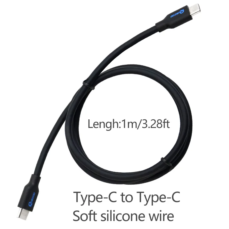 100W USB C to Type-C Cable Fast Charge Trigger Power Cord Charging Cable Converter Wire 1m for TS101 T85 GD300 Soldering Iron