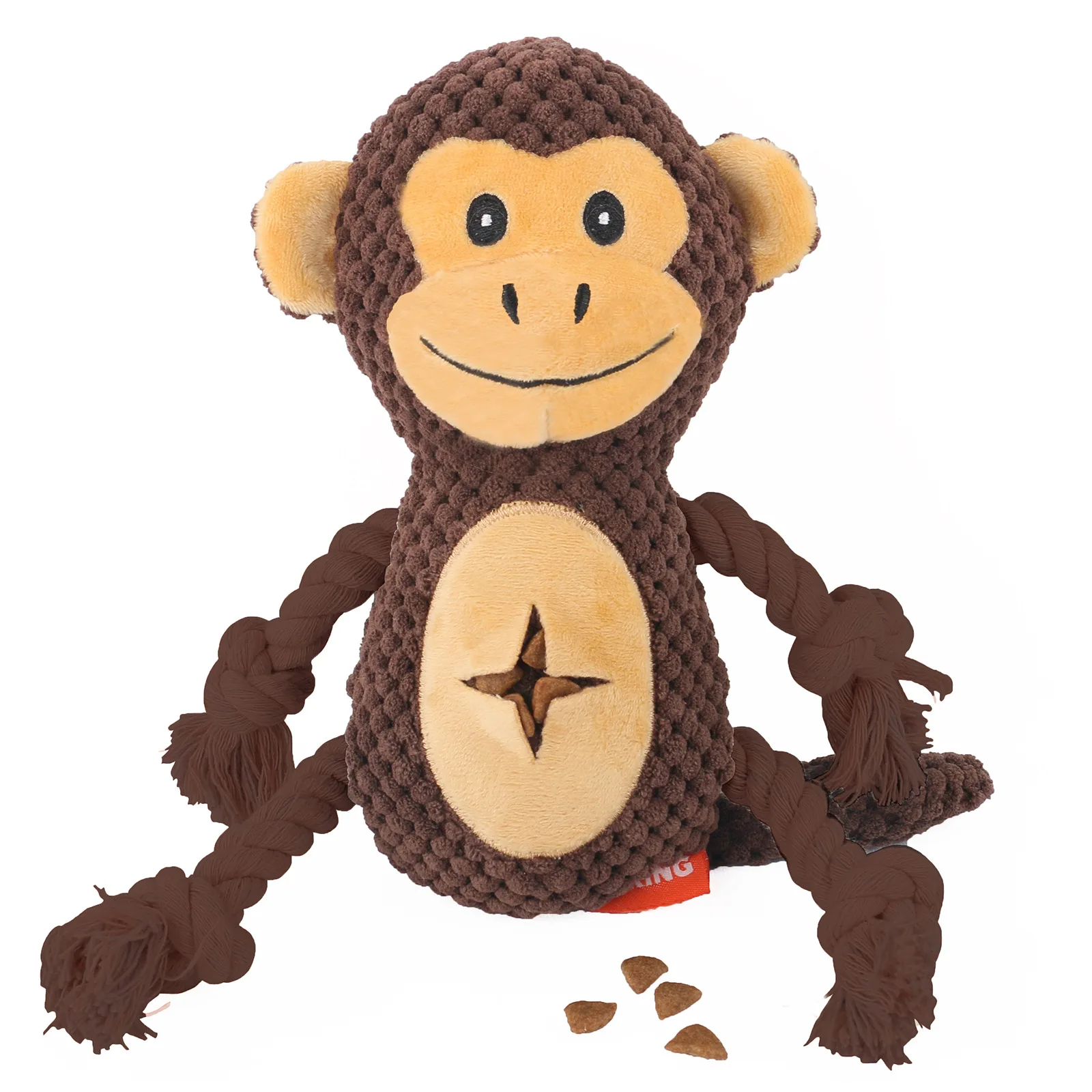 Dog Plush Toy Product With Teeth Grinding And Bite Resistant Plush Filling Squeaking And Noisy Toys Monkey Fleece Squeak Toys