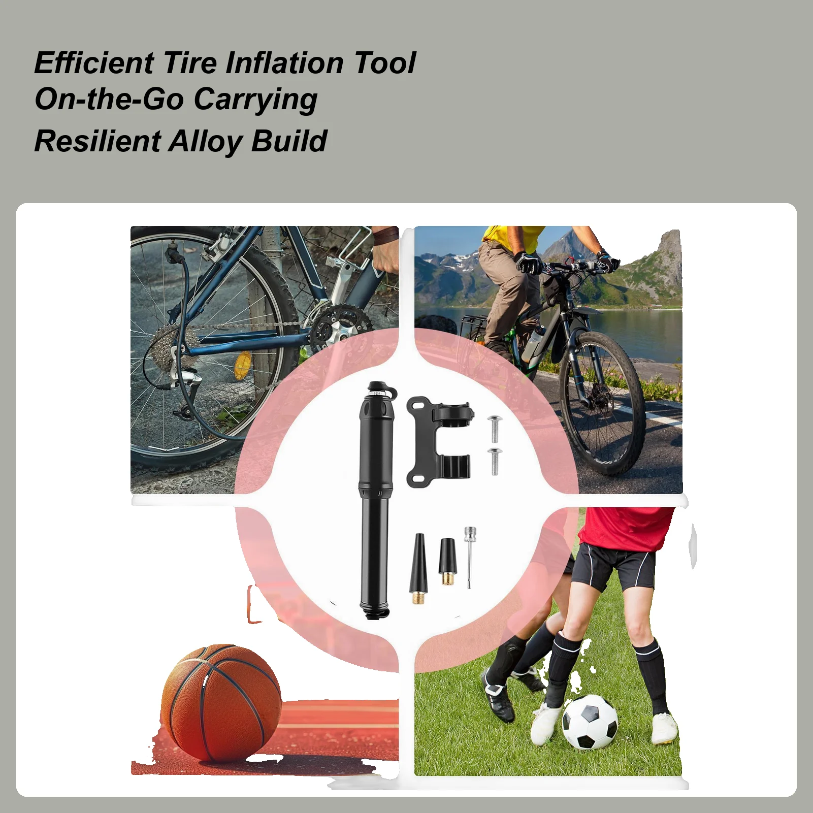 Hand Air Pump High Pressure Lightweight Portable Repair Tools Bike Tire Pump For Mountain Road Cycling Gravel Fat Motorcycle