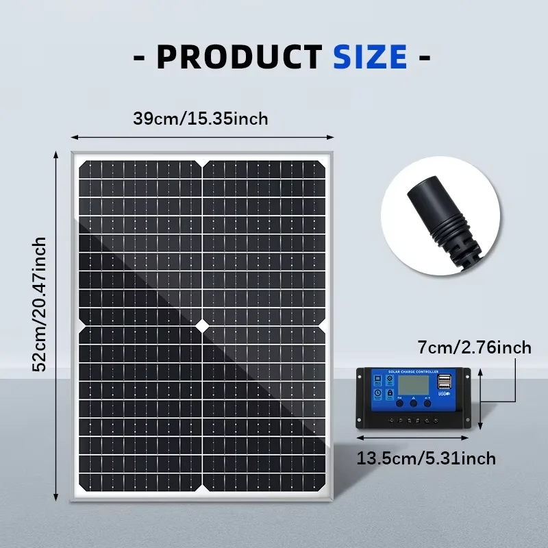 1000W Off-Grid Solar Power Kit with 12V Charge Controller – Reliable Charging for RVs, Cars, Boats, and Camping Trips