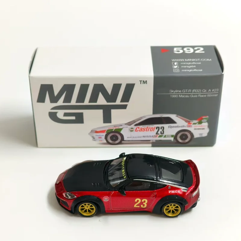 

MINIGT масштаб 1:64 Skyiine GTR R32 сплав имитация модели автомобиля готовая коллекция орнамент