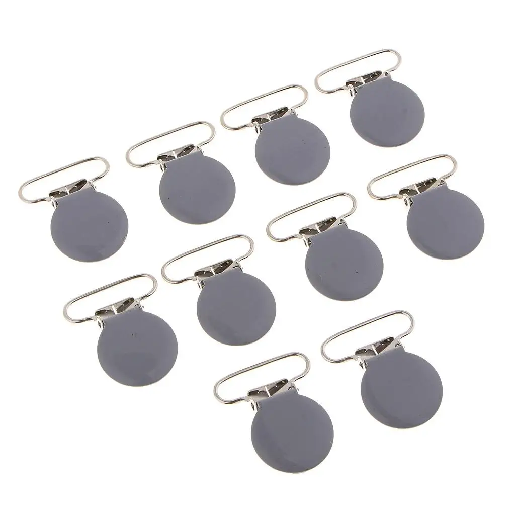 Pacifier Suspender Clip Iron DIY Snap Fastener Garment Clip Toy Holder for Baby Soother Teether