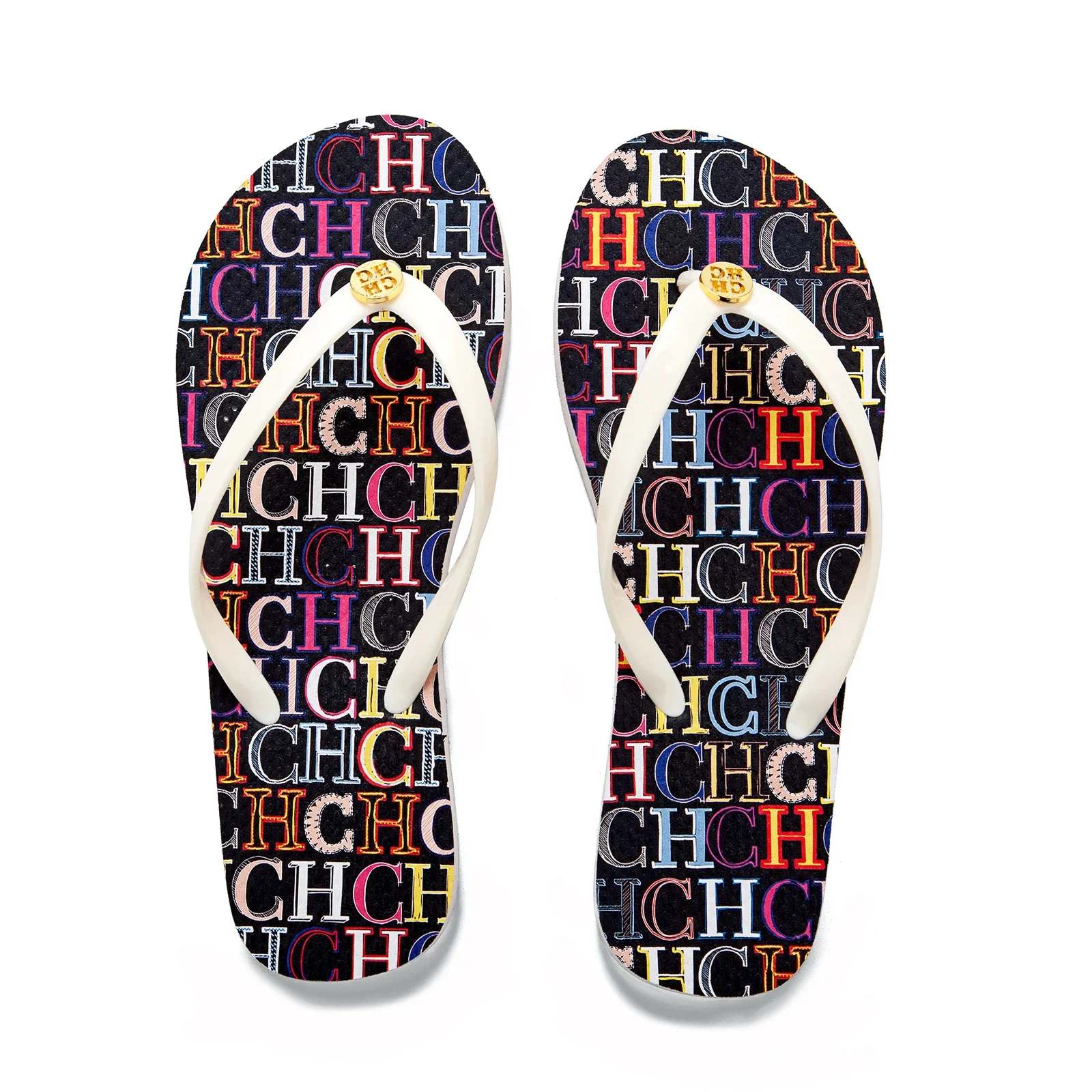 CH Unique Print Premium Ladies Slipper Flip Flops Niche Design High Quality Wearable Fashion Slippers Versatile Fashion Slippers