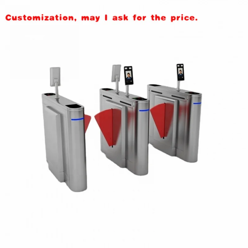 custom.Face Recognition Terminal Access Control System Qr Code Reader Flap Barrier Turnstile