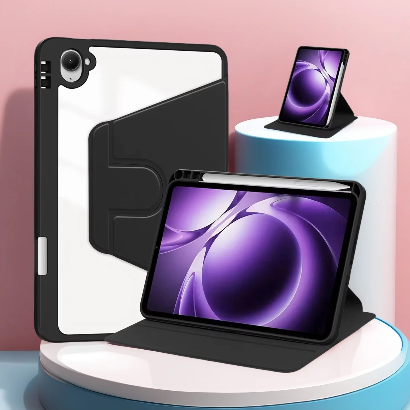 

For Redmi K Pad 2025 Case 8.8 inch 360 Rotation Cover with Pencil Holder Shocproof Smart Case For Redmi Pad K Pad 8.8" Cover
