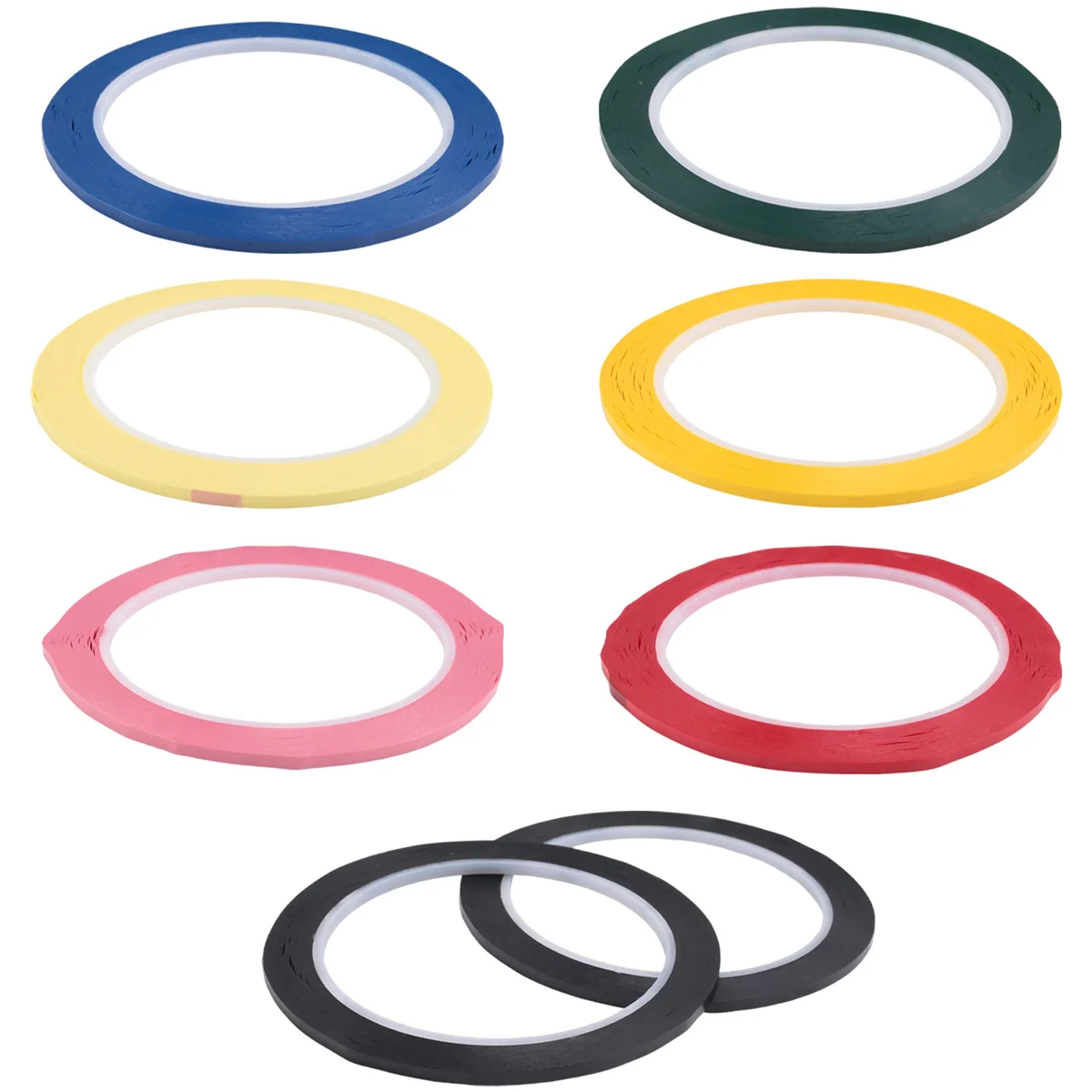 各種カラーホワイトボードテープ、ドライイレースボード用薄型テープ、ホワイトボードアクセサリー、8パック