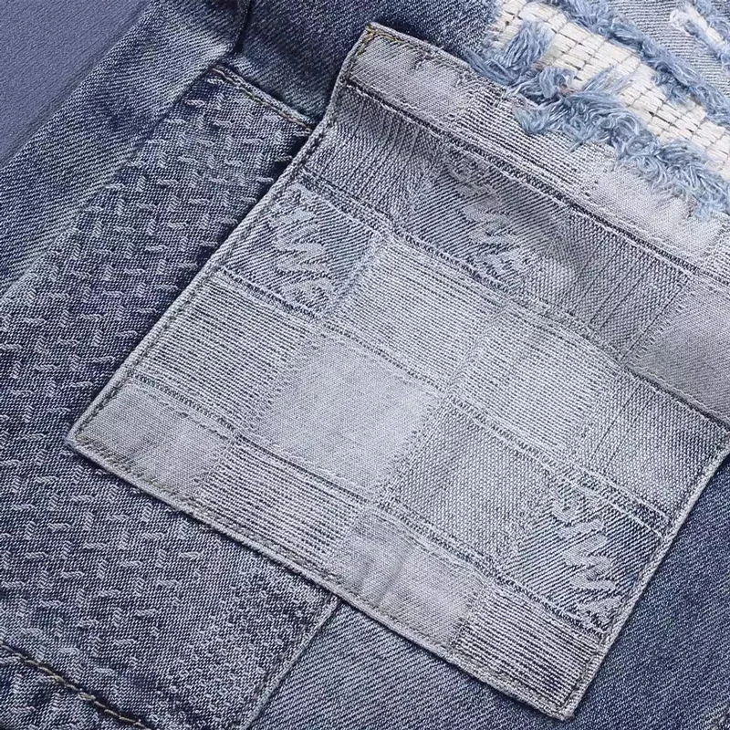 Summer Fashion Retro Men's Jeans Vintage Washed Grey Blue Elastic Slim Fit Split Short Jeans Patch Designer Hip Hop Denim Shorts