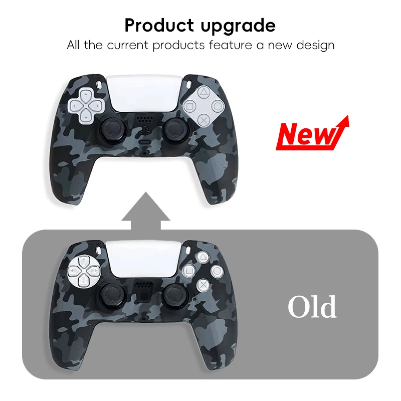 シリコンケースグリップps5コントローラーアクセサリー用データカエル迷彩保護スキンカバーソニープレイステーション用5