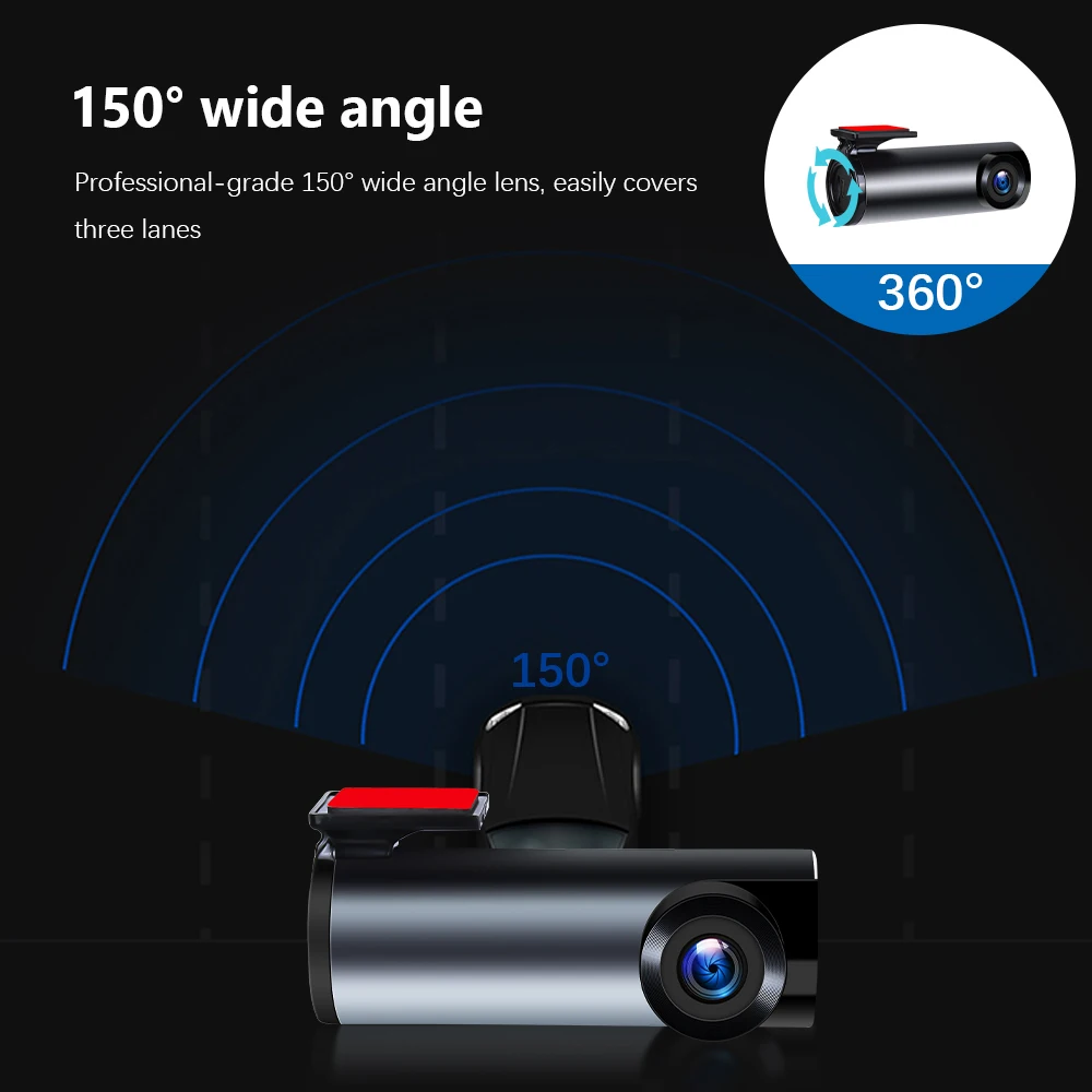 Podofo Car Video Recorder 720P Registrator USB Night vision Dash Cam 24H Parking Mode for Android Radio