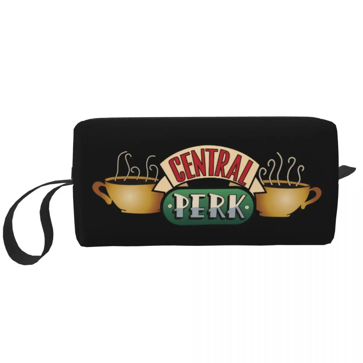 

Cute Central Perk Friends Travel Toiletry Bag for Women TV Show Makeup Cosmetic Bag Beauty Storage Dopp Kit