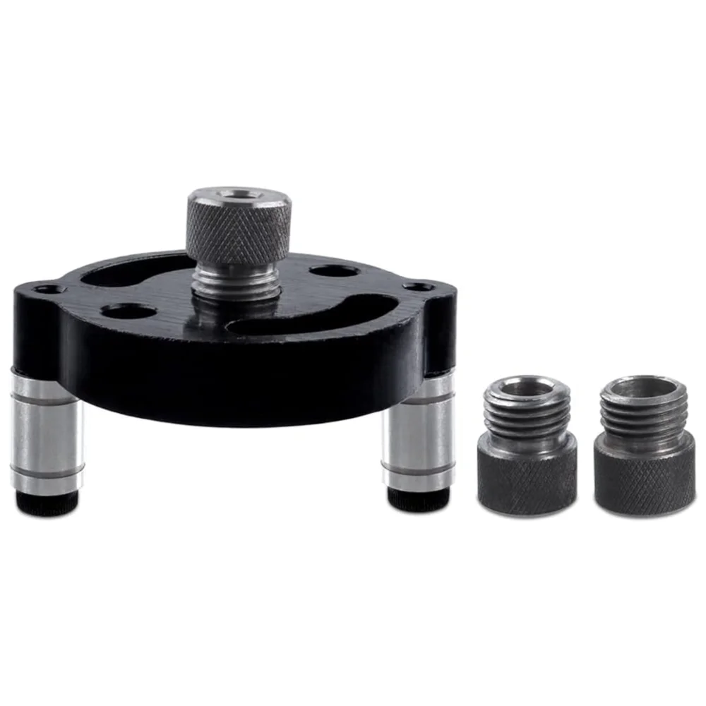 Dowel Drill Guide Vertical Pocket Hole Jig Kit 3-Hole Self Centering Drill Guide with 6mm 8mm 10mm Drill Bushings Woodworking