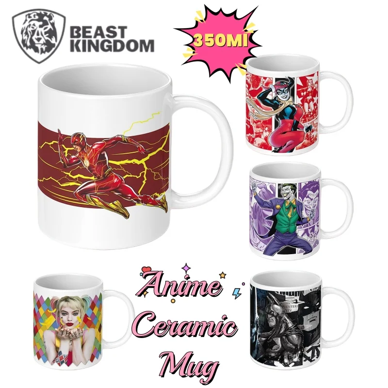 Nueva Taza de Cerámica BeastKingdom de Batman, Joker y The Flash, con Diseño Creativo y Divertido, para Beber Agua o Café
