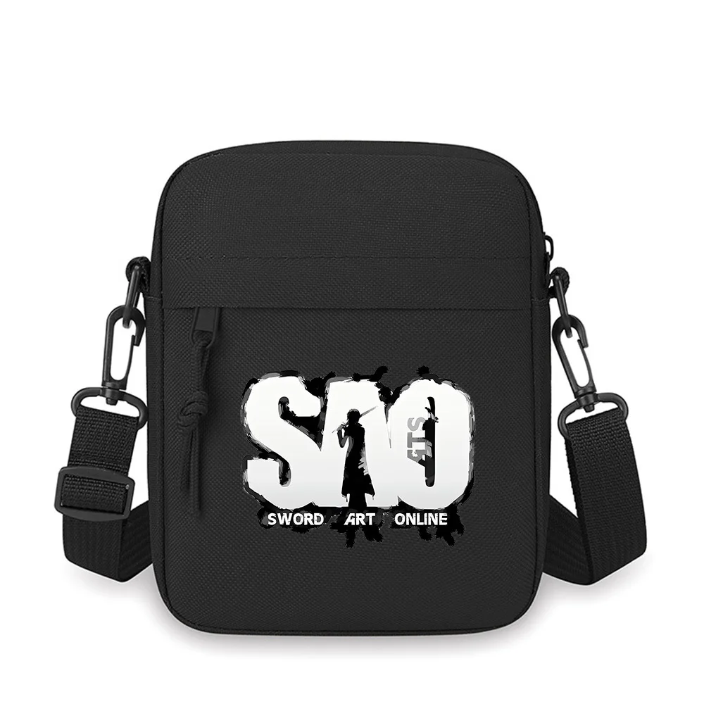 

Sword Art Online figure holding blade Men Crossbody Bag Single Shoulder Women Cartoon Anime Film Printing Design Unisex