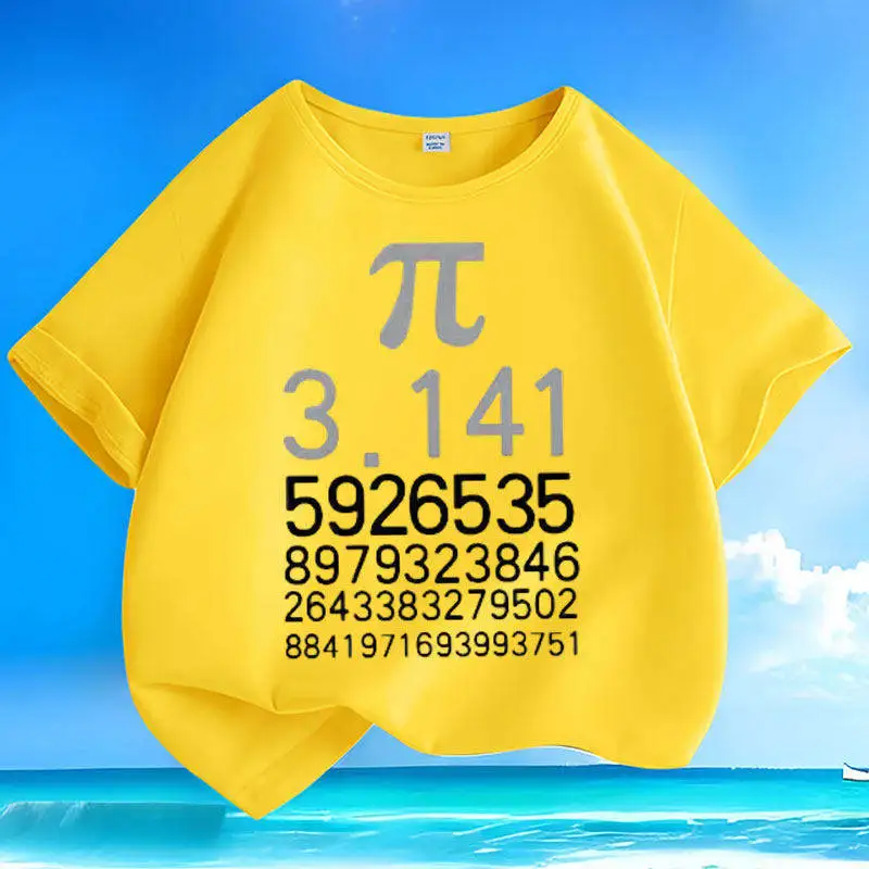 Cotton Summer New Parent-child Outfit Cartoon Men's and Women's Small and Medium-sized Children's Round Neck Loose Top Trend