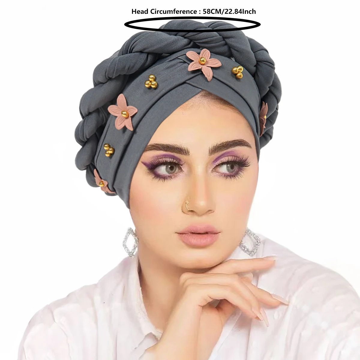 2025 Nuove Donne Indiane Trecce Musulmane Hijab Chemio Caps Headwrap Sciarpa Cancro Islamico Cappello Arabo Perdita di Capelli Turbante Copertura Mujer