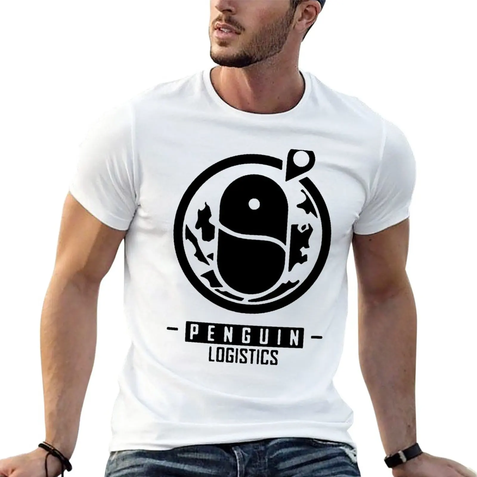 

Arknights - Penguin Logistics Logo (black) T-Shirt funny t shirt black t shirts custom t shirts design your own Men's t-shirt