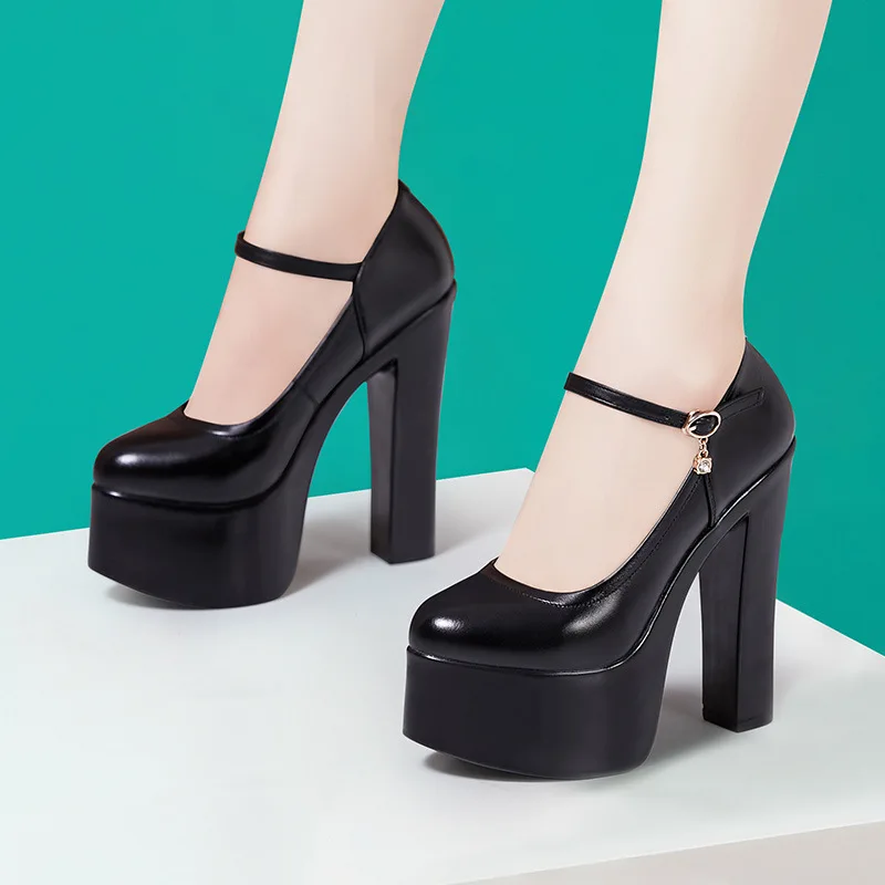 Zapatos de tacón alto de 15cm con plataforma gruesa para mujer, calzado profesional para trabajo de oficina, modelo Qipao, espectáculo de pasarela, novedad de 2025