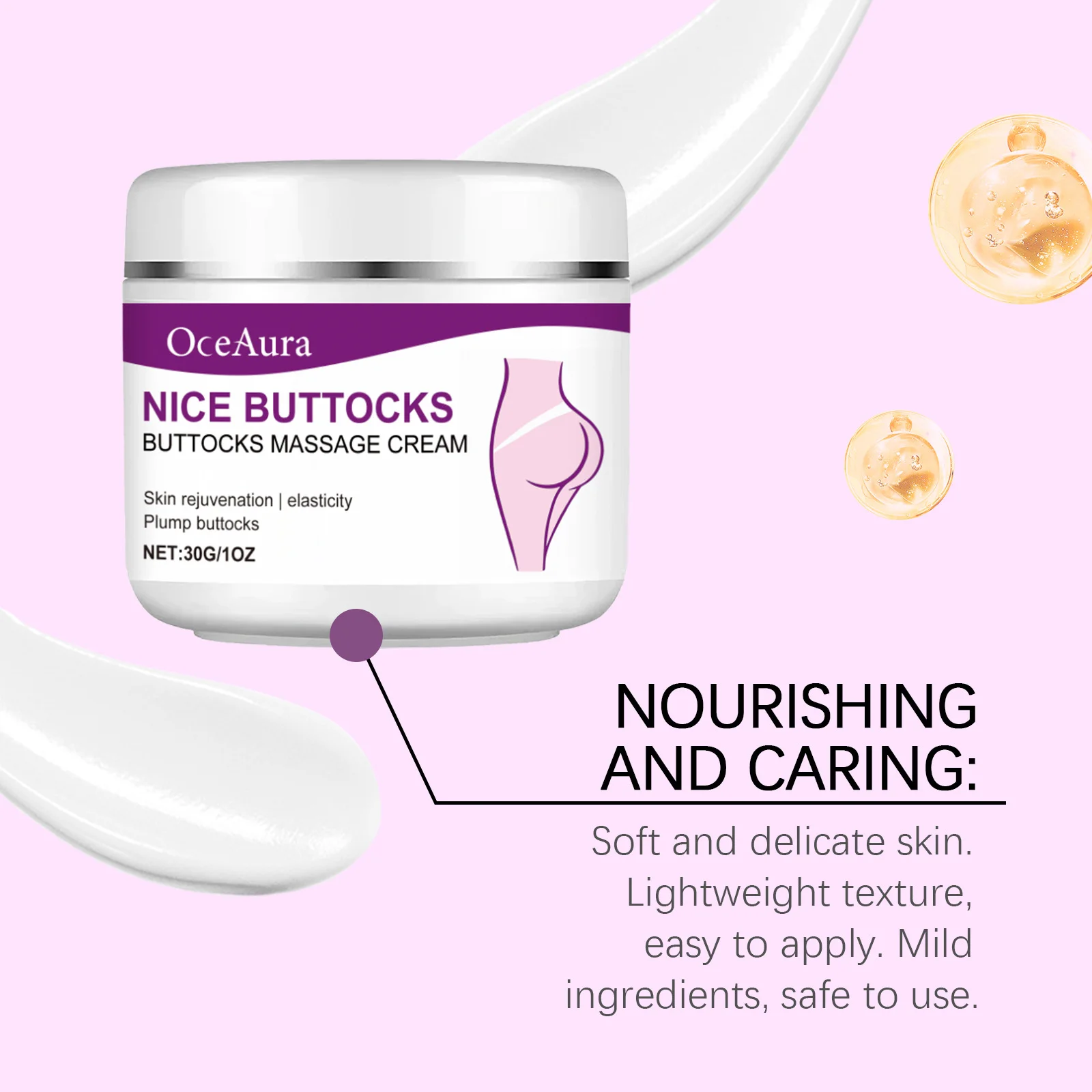 Crema para levantar glúteos, mejora la flacidez, reafirmante, levantamiento de cadera, agrandamiento de glúteos, crema nutritiva suavizante para glúteos