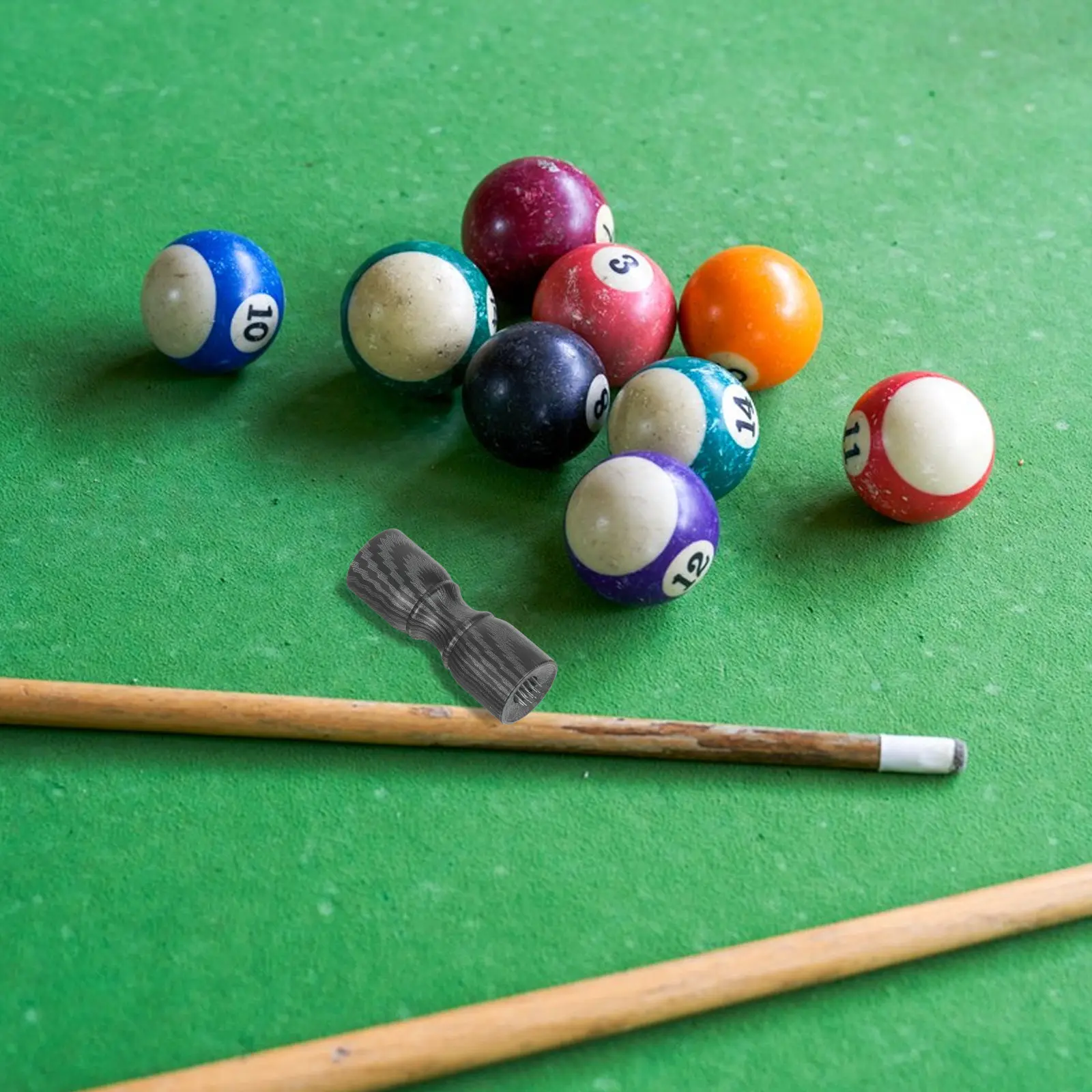 

Cue Tip Repair Tool Pool Cue Needle Pricking Iron Billiard Tip Cover Wooden Grain Texture Anti Slip Snooker End Cap Professional