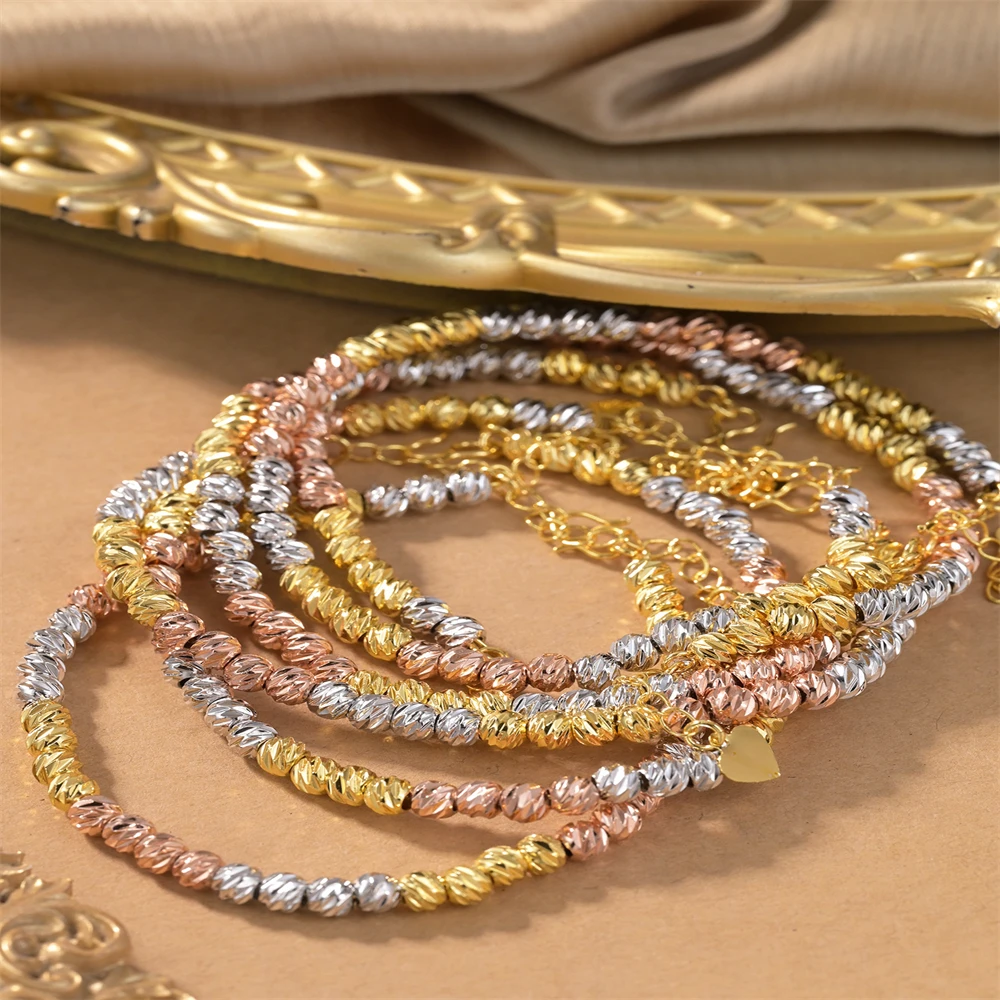 ESALE Jewelry 2026 Trendy Luxury Stackable Bangle Cuff For Women Wedding Gold Plated Tarnish Proof Mama Female Jewelry Gift