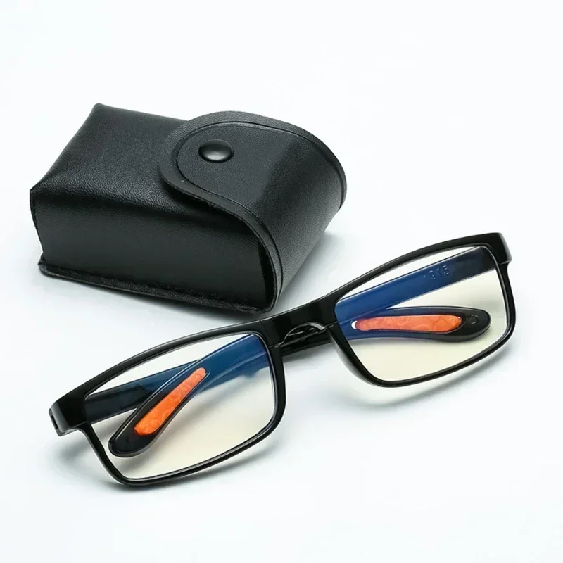 Folding Reading Glasses with Case Anti Blue Light Eyeglasses Presbyopia Retro Unisex Pocket Glasses Portable Glasses Men Women