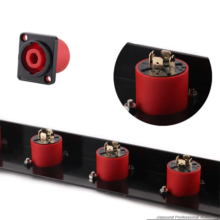 랙 패치 패널 8 12 16 웨이 스피콘 커넥터 1U 플라이트 케이스 마운트 전문 스피커 오디오 4핀 스피콘 암 잭 소켓