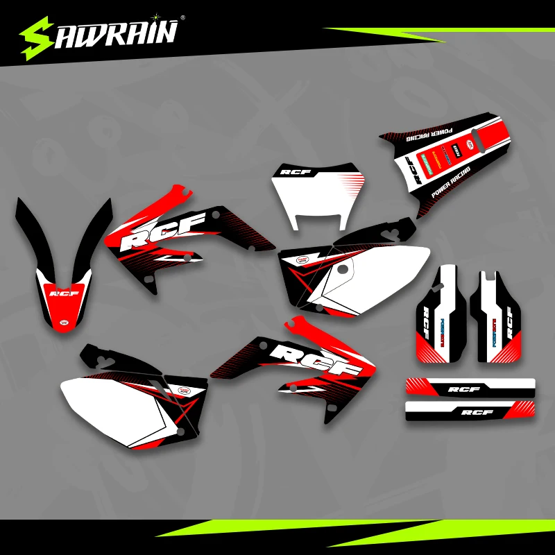 

Sawrain Motorcycle Graphics Backgrounds Decal Stickers Kits for HONDA 04-07 08-19CRF250X 01