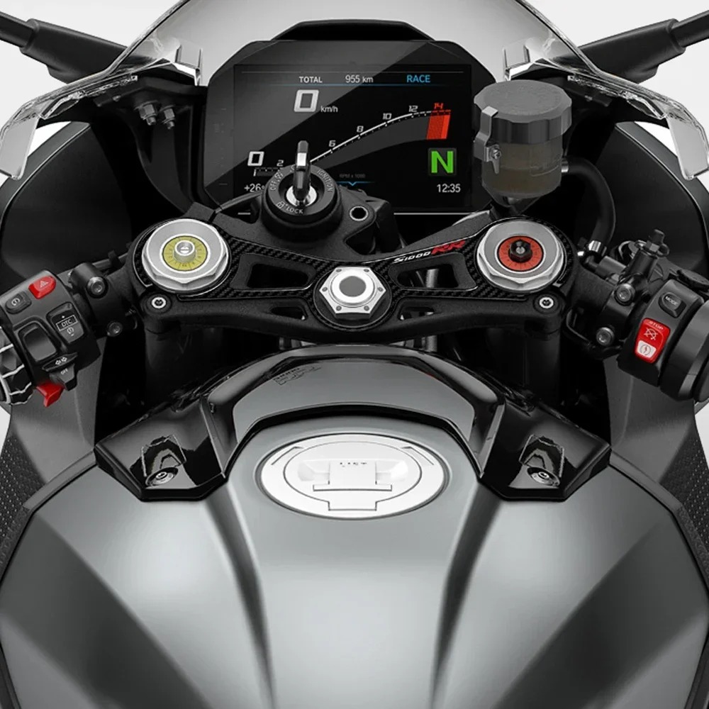 BMW Motorrad S1000RR M1000RR 2019-2023 3D 카본 룩 어퍼 트리플 요크 디펜더 스티커
