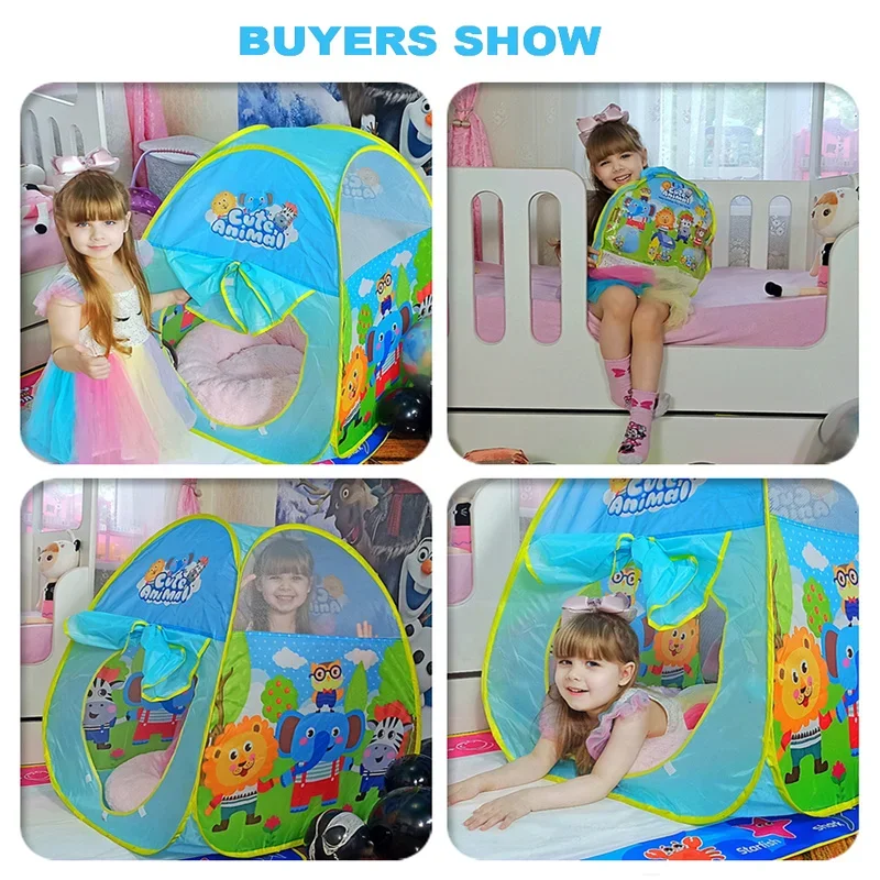 Praia crianças dos desenhos animados jogar tenda do bebê dobrável casa de jogo ao ar livre indoor crianças atividade casa teepee presente aniversário