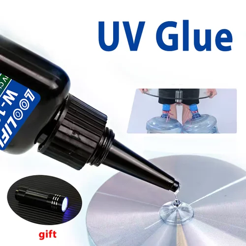 Imagen 2 del producto LOOLIFL50MLUVInvisible adhesivo curado adhesivo vidrio/metal/cristal/acrílico transparente curado rápido fuerte adhesivo transparente