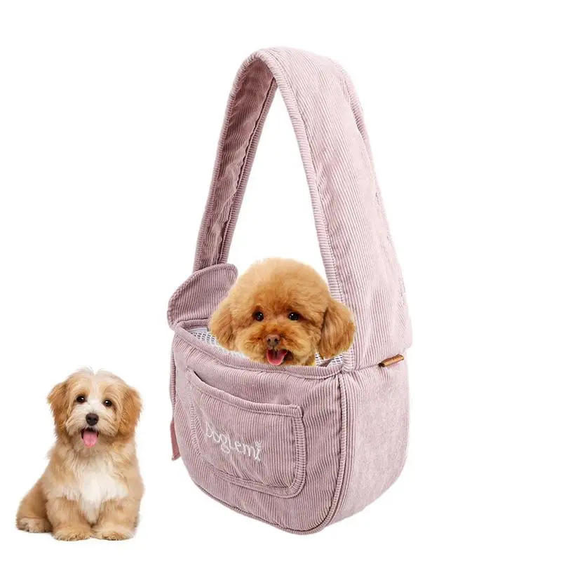 Puppy Sling Waterproof Dog Shoulder Bag Breathable Handbag Kitten Mesh Carrier Bag Puppy Pouch Small Pet Travel Accessories