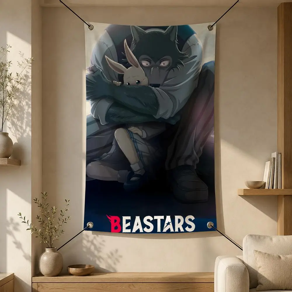 Anime B-Beastars Flags Flag Banner Wall Hanging for Bedroom Dorm Room Home Bar Party Indoor Outdoor Wall Decor