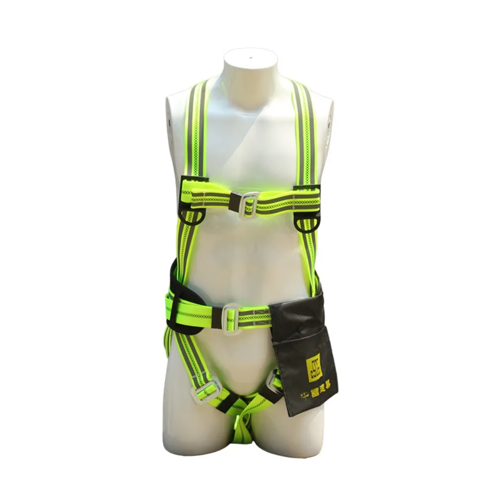 New Reflective Full-Body 5-Point Fall-Arrest Safety Harness for High-Altitude Operations & Outdoor Use