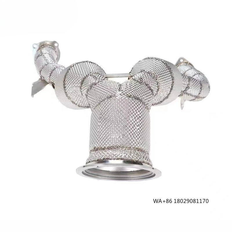 

High Flow Catted Downpipe Exhaust Downpipe for A6/A7 C8 3.0T 2019-2022 Stainless Steel Exhaust Pipe