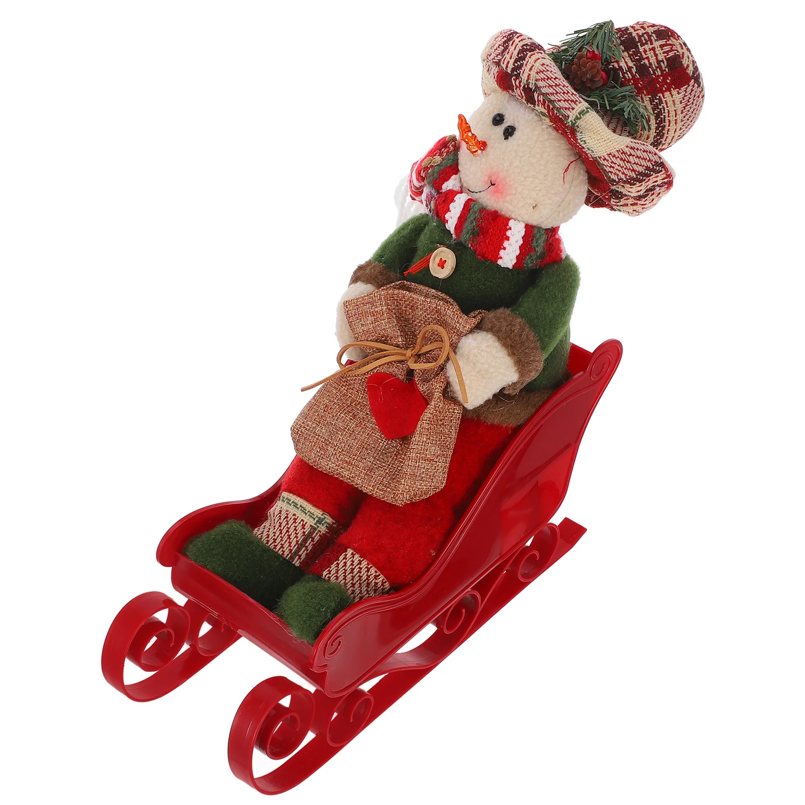 

Christmas Sleigh Decor Rustic Appeal Long-Lasting Use Plastic Cloth Multipurpose Home Shopping Mall Decorations Festive Touch