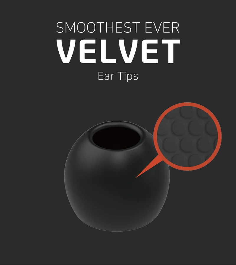 ELOIT/DIVINUS Velvet Silicone Earphones Ear Tips for Nozzle Size 3-5mm, Soft Deeply Eartips For IEMs Earbuds AFUL Performer 5/8