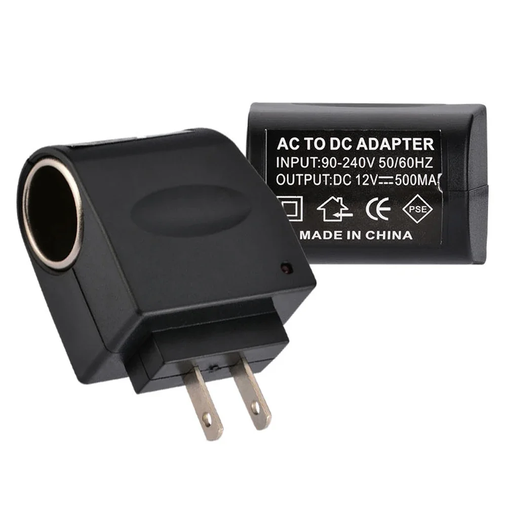 

AC Adapter With Car Socket Auto Charger US Plug 220V AC To 12V DC Car Cigarette Lighter Adapter Use For Car Electronic Devices