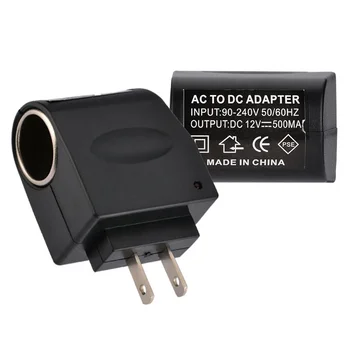 자동차 소켓이 있는 AC 어댑터, 자동차 충전기, 미국 플러그, 220V AC에서 12V DC, 자동차 담배 라이터 어댑터, 자동차 전자 장치에 사용 