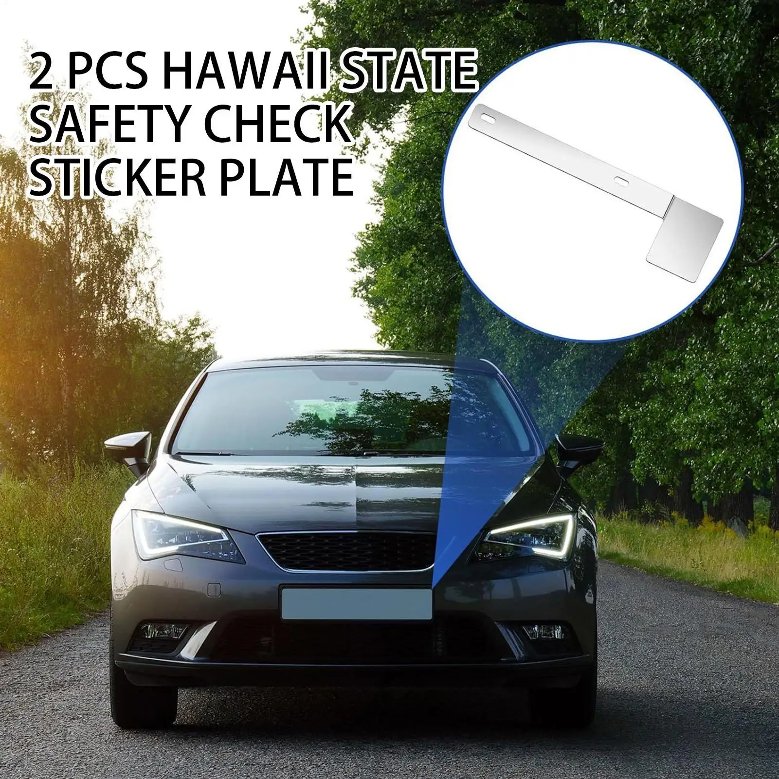

License Plate Frame 2 Pieces Anti-Rust Shock-Absorbing Car Accessories Safety Check Sticker License Plate Bracket For Car Truck