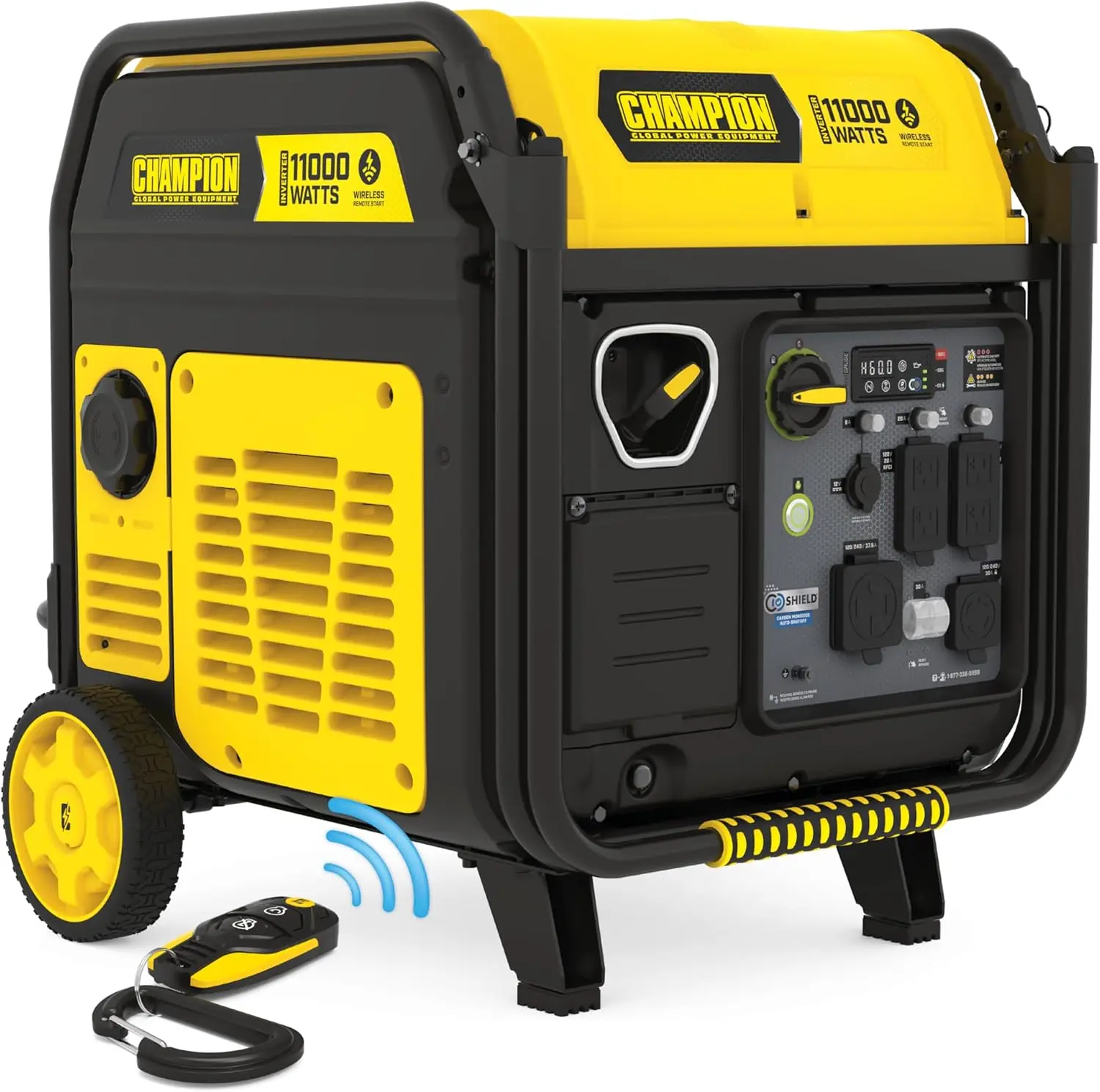 11000-Watt Wireless Remote Start Home Backup Portable Inverter Generator with Quiet Technology and CO Shield