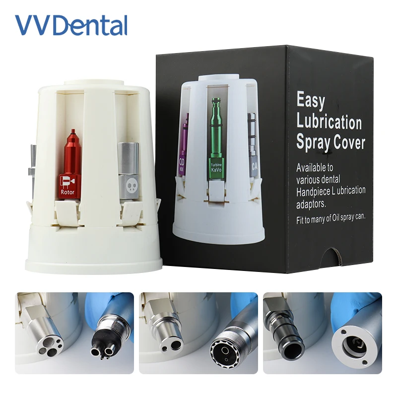 

VV Dental Portable High/Low Speed Handle Mobile Oiling Machine w/ Multiple Injection Ports Greasing Unit Dentistry Lubricator