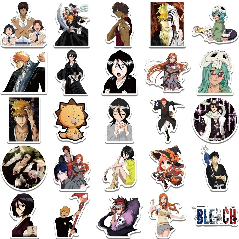 10/30/50PCS Japanese Anime Bleach Sticker Decorative Diary Luggage Computer IPad Skateboard Cup Waterproof Sticker Wholesale