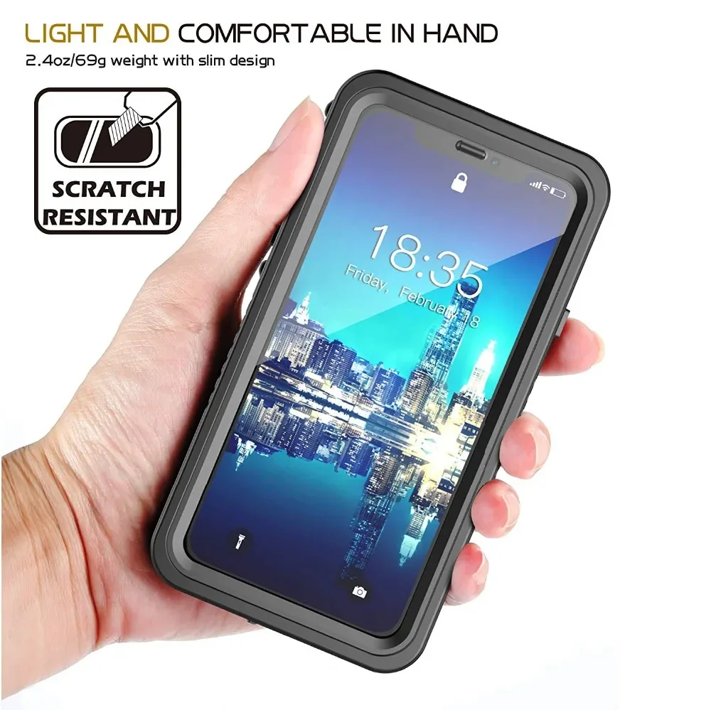 IP68 Swim Run Outdoor Sports  Case for iphone 15 14 13 12 Pro MAX Plus Diving Rugged Clear Back Cover Screen Protector