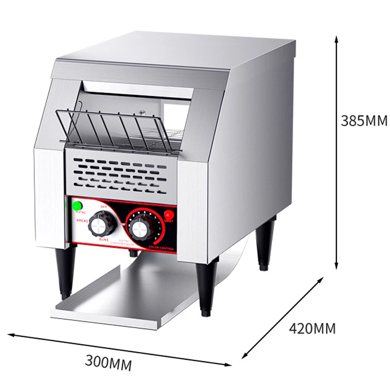 Electric Automatic Chain Toaster Crawler Bread Machine Commercial Toast Oven Automatic Conveyor Toaster 220V-50HZ