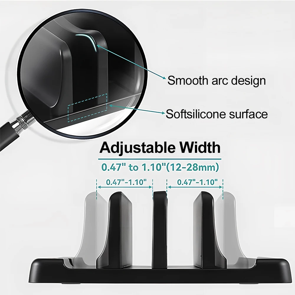 Vertical Laptop Stand Aluminium Adjustable Portable Notebook Mount Support Base Holder For Tablet iPad Macbook Phone Holder