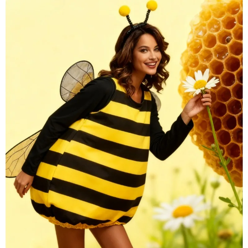 Halloween Bee Ladybug Cosplay Costume Adult Kids Fancy Dress for Theme Party Stage Performance Holiday Role Play Outfit