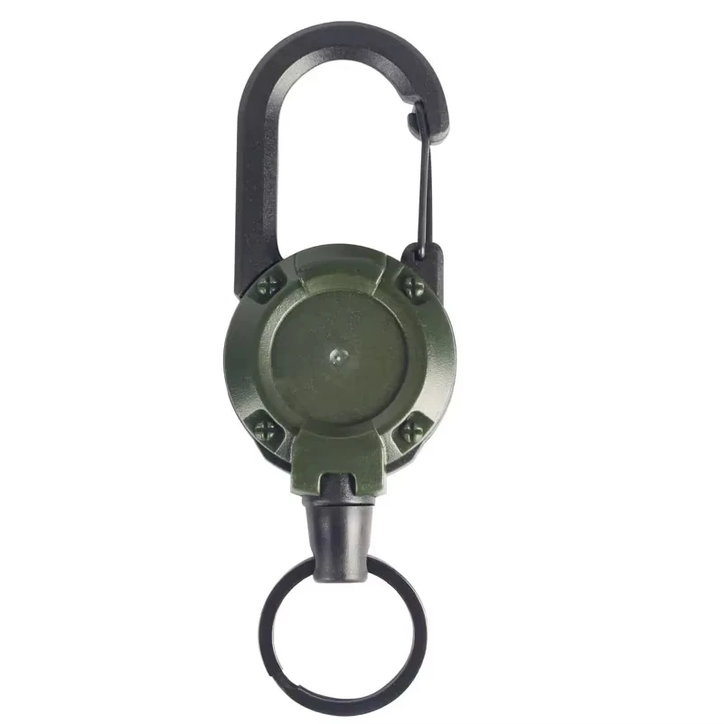 Outdoor Sporty Retractable Key Chain Tool - Heavy Duty Steel Wire Rope, Sturdy Carabiner Buckle & Spring Key Ring image 6