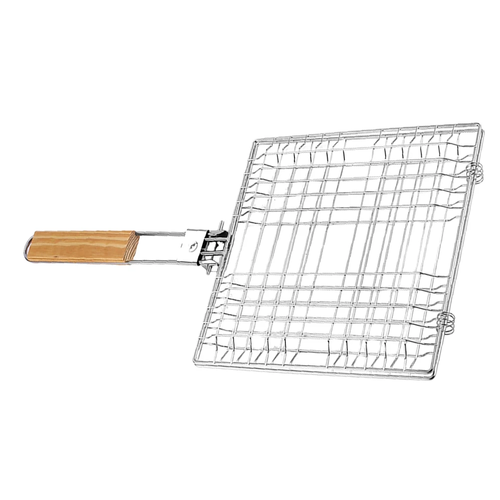 

Stainless Steel Fish Grill Basket Foldable BBQ Mesh Rack for Outdoor Camping Picnic Vegetables Meat 304 Material Durable Design