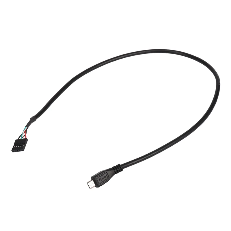QWE-(12 Pak) 50CM 5 Pin Motherboard Header Wanita Ke Adaptor Jantan Micro-usb Kabel Dupont Extender (5Pin/Micro-usb)