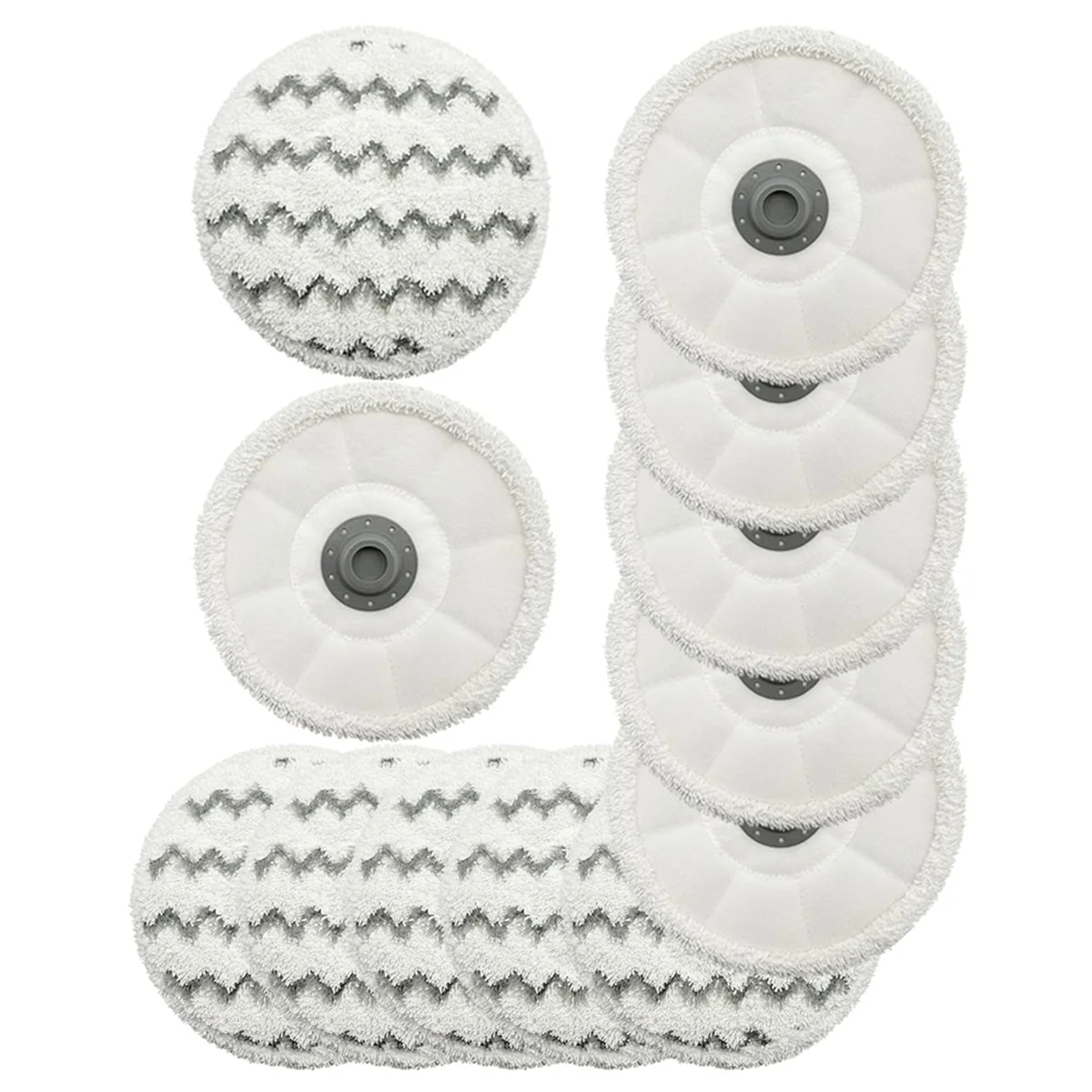 12Pack Rotating Mop Pads Replacement for Bissell SpinWave SmartSteam 3897A Scrubbing Steam Mop